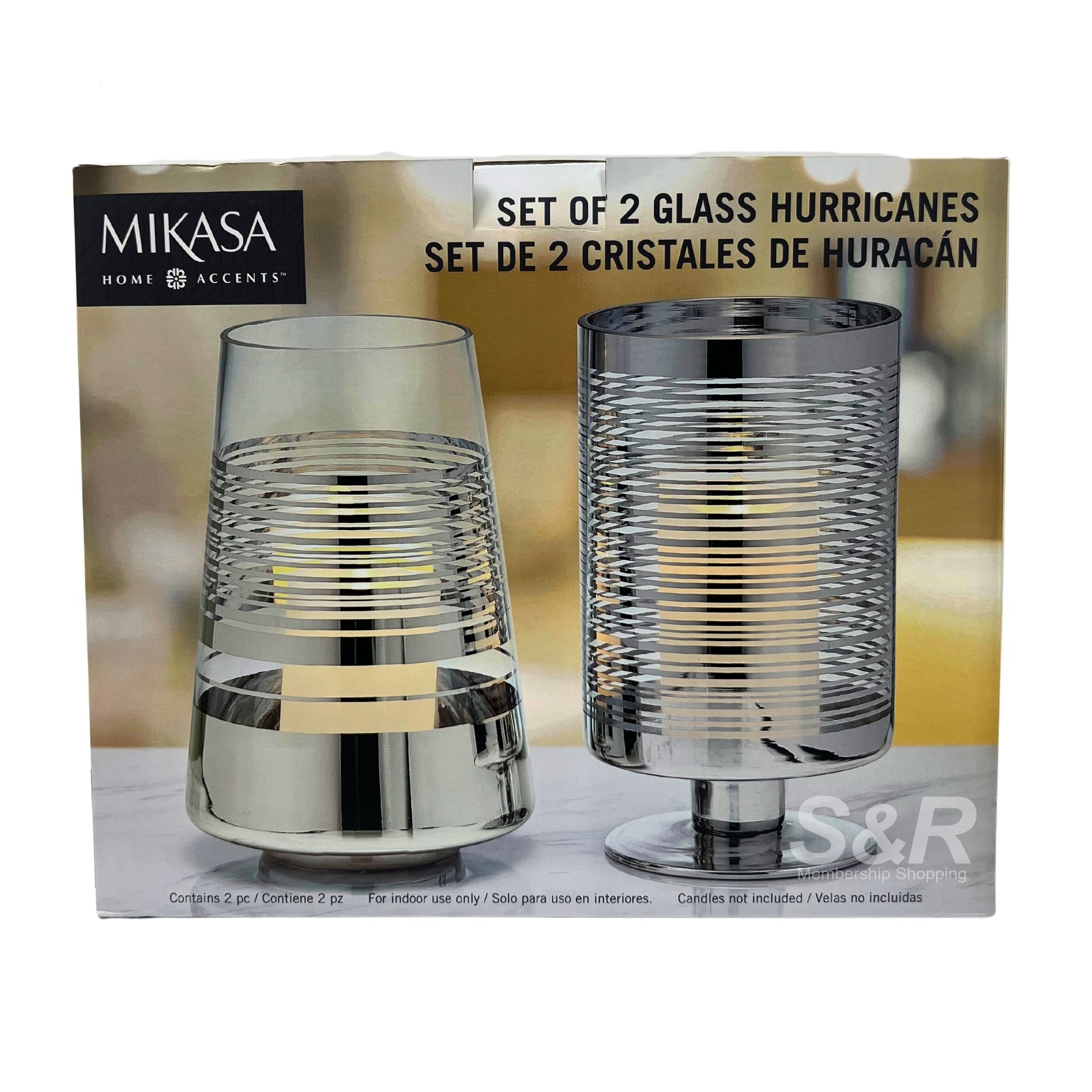 Mikasa Home Accents Glass Hurricanes 2 pieces Mikasa Home Accents Glass Hurricanes 2 pieces